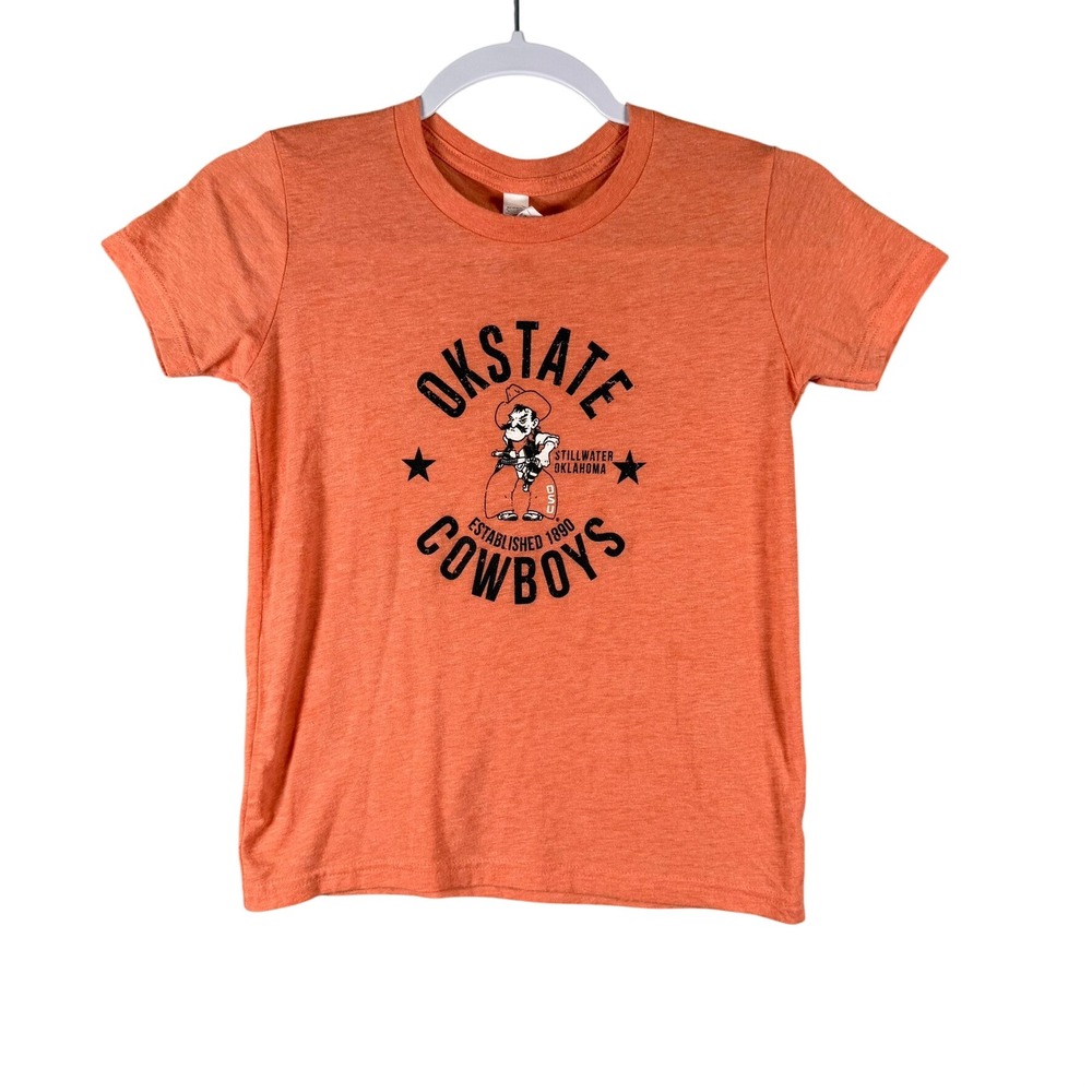 Bella+Canvas Kids S 6-8 OK State Cowboys Orange Triblend Tee OSU Gameday Graphic
